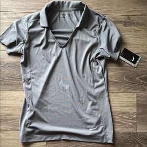 Nike Dri-Fit Gray Polo Shirt small